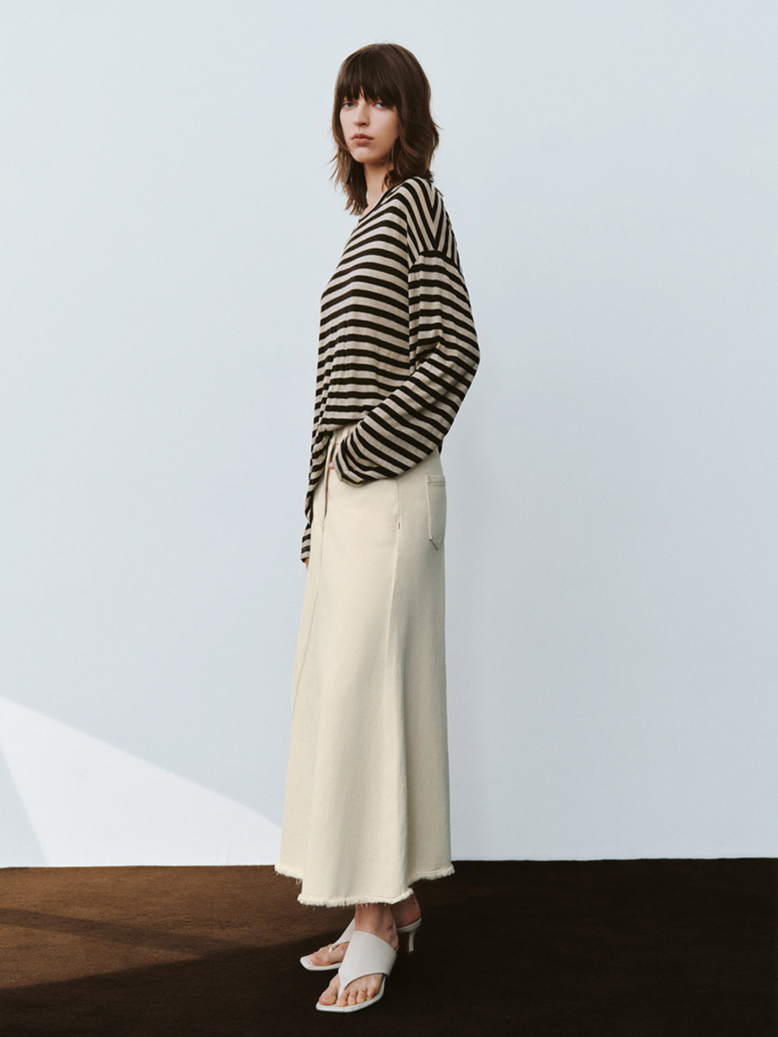 Striped Crew Neck Loose T-Shirt