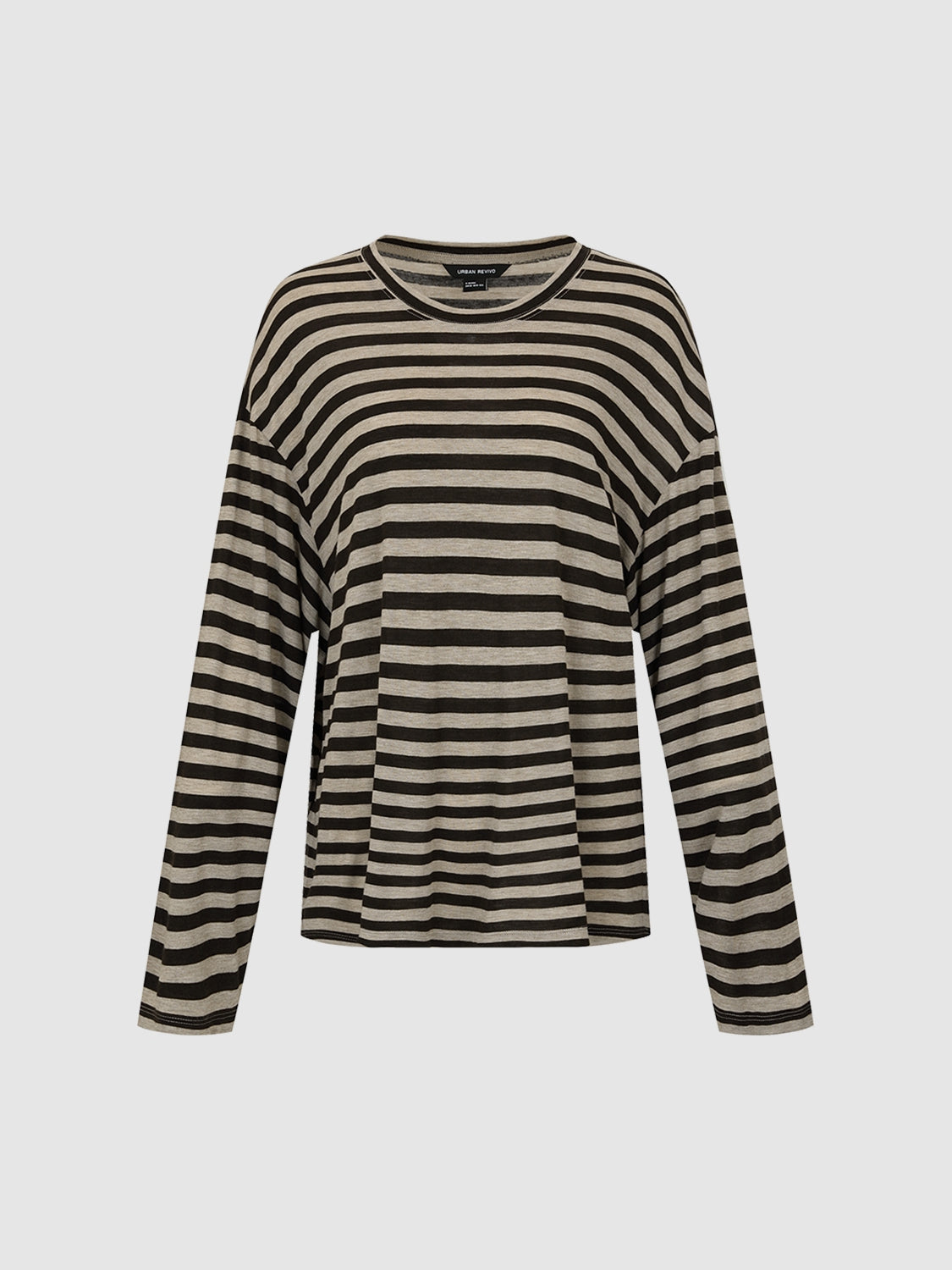 Striped Crew Neck Loose T-Shirt