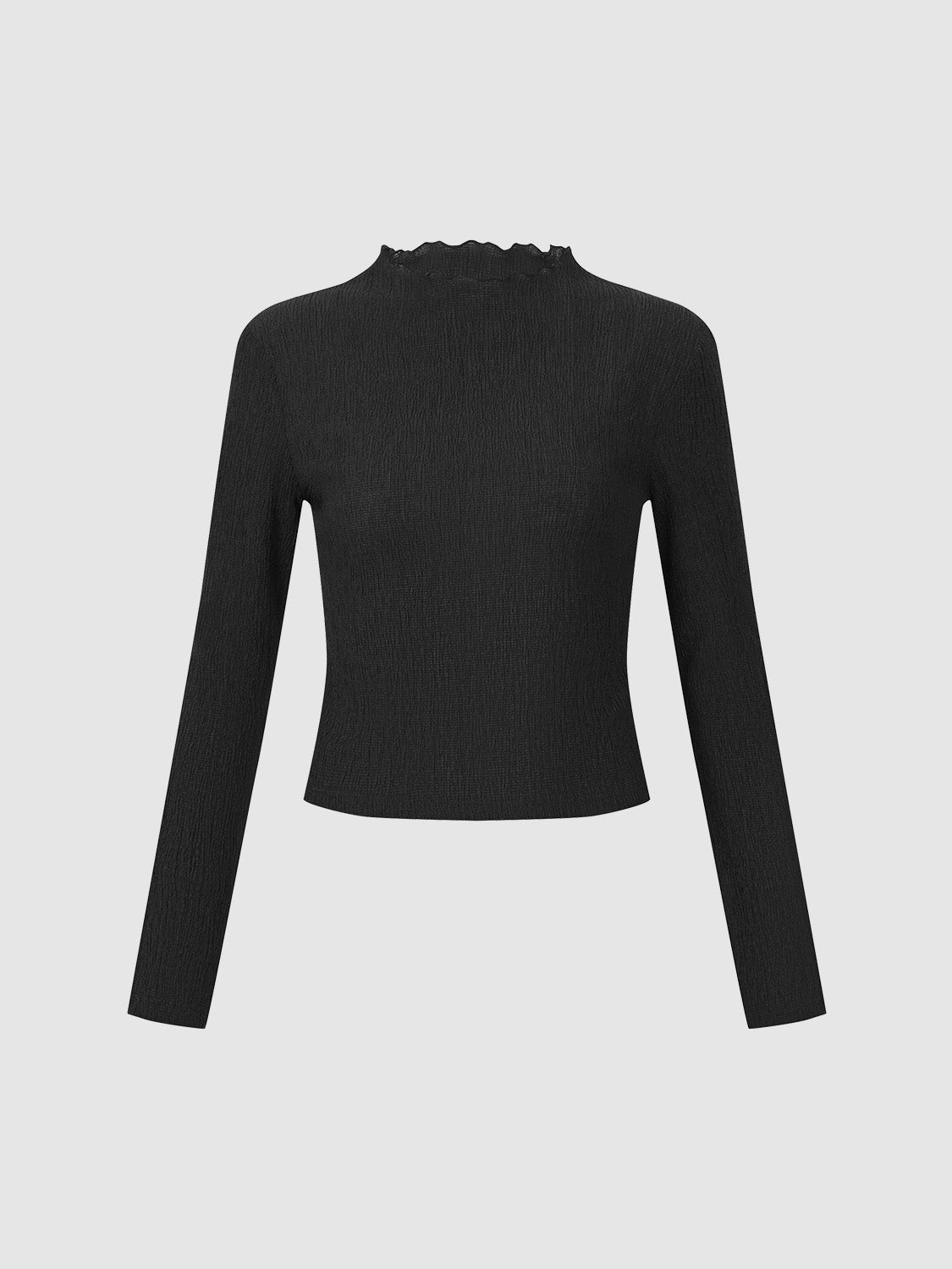 Mock Neck Skinny T-Shirt