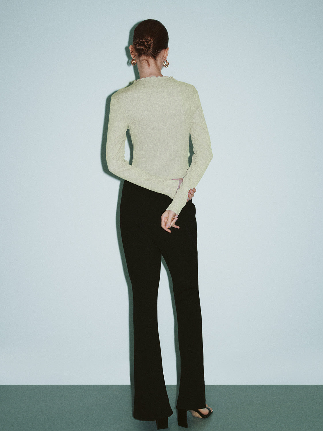Mock Neck Skinny T-Shirt