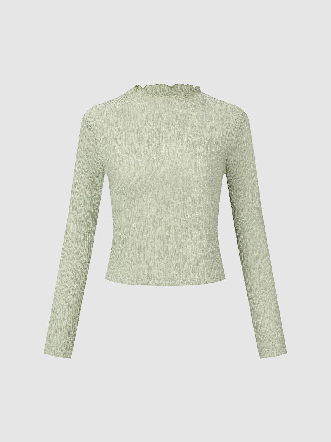 Mock Neck Skinny T-Shirt