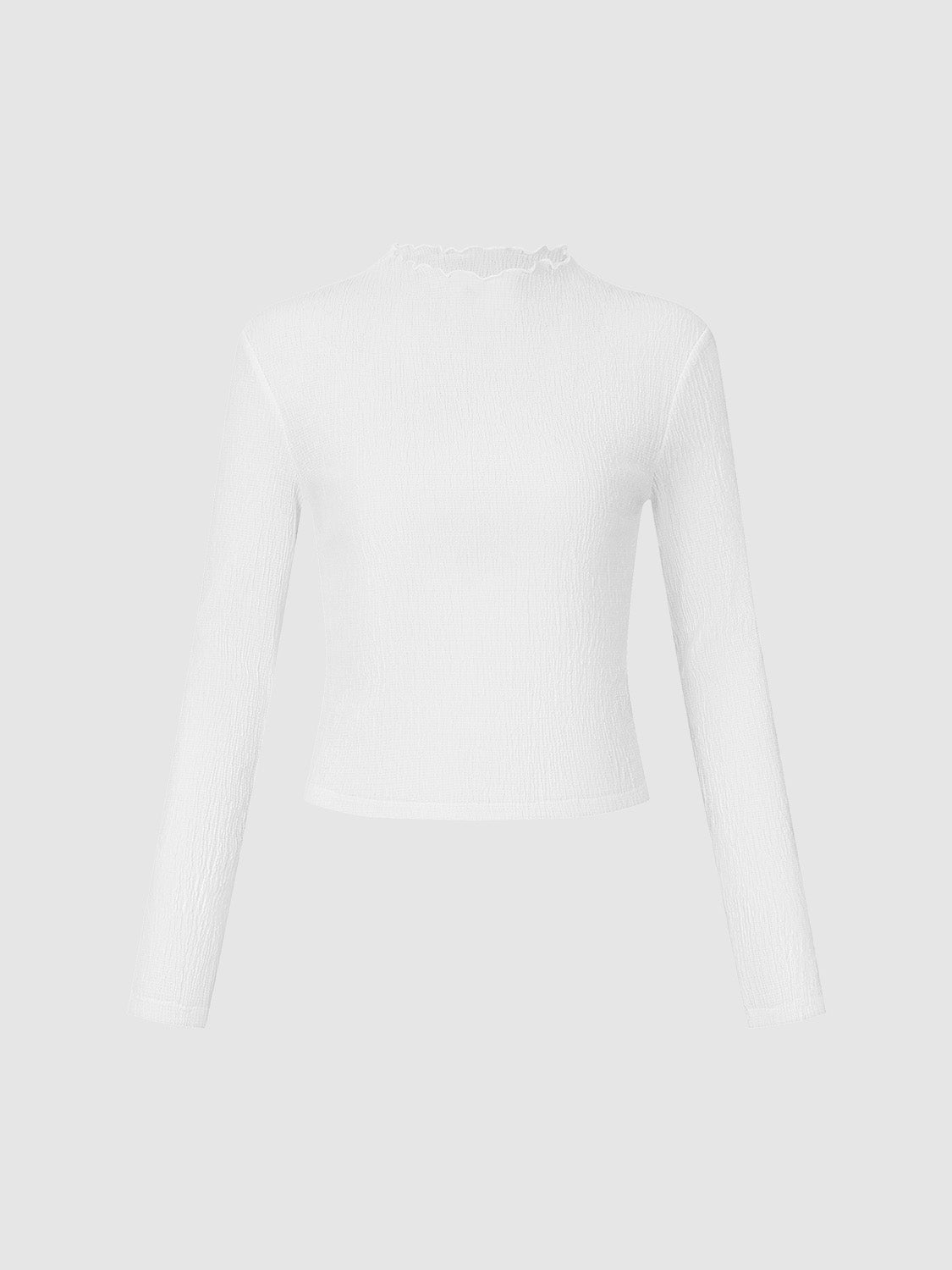 Mock Neck Skinny T-Shirt