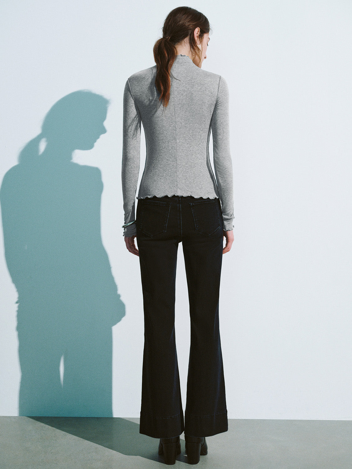 Frill Trim Skinny T-Shirt