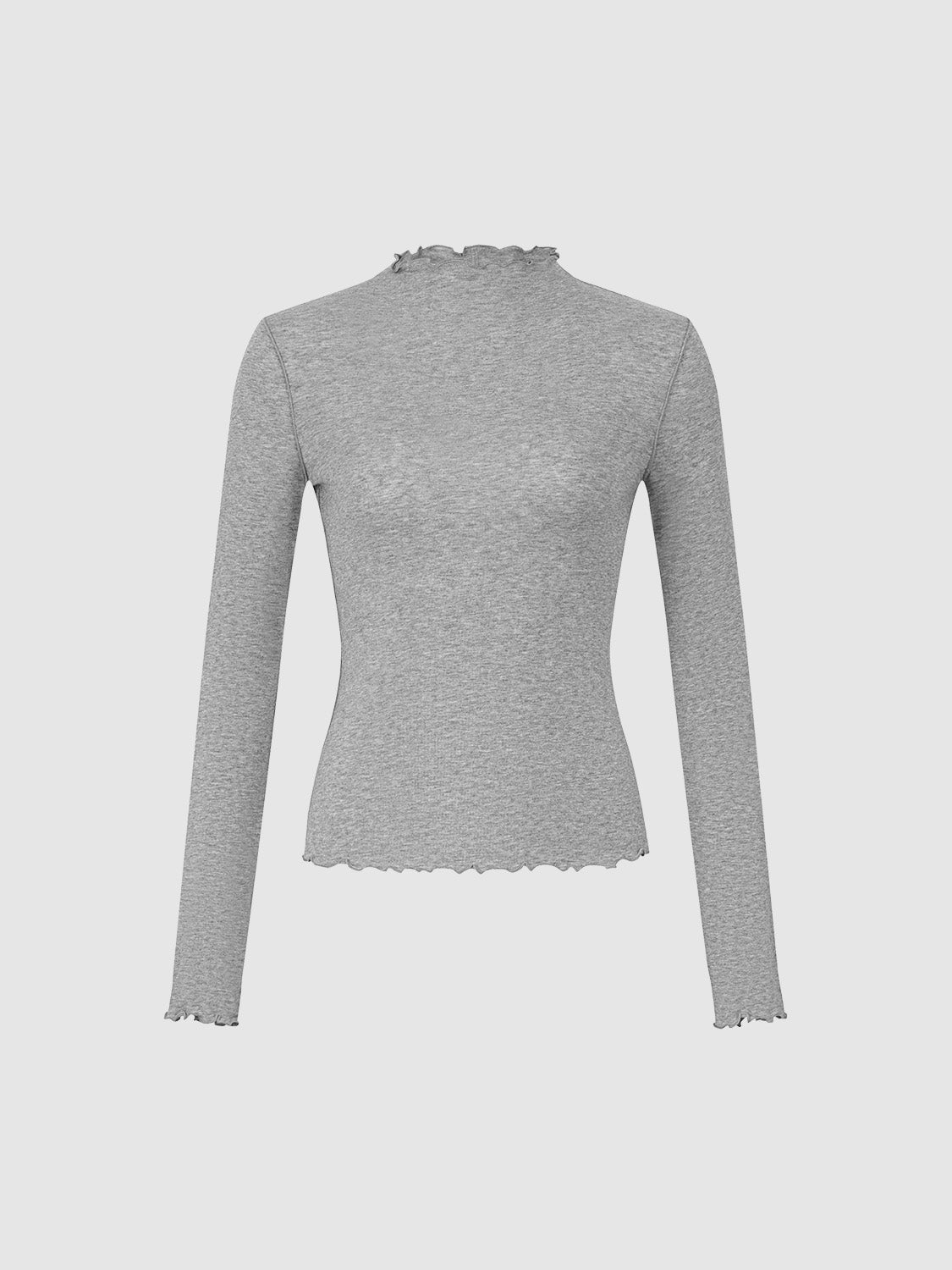 Frill Trim Skinny T-Shirt