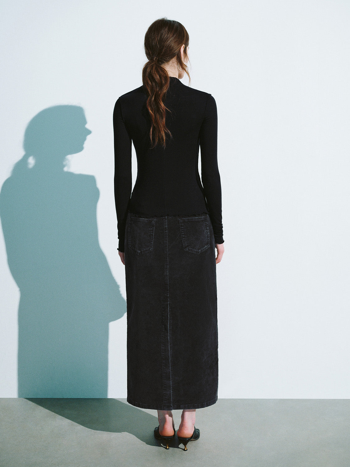 Frill Trim Skinny T-Shirt