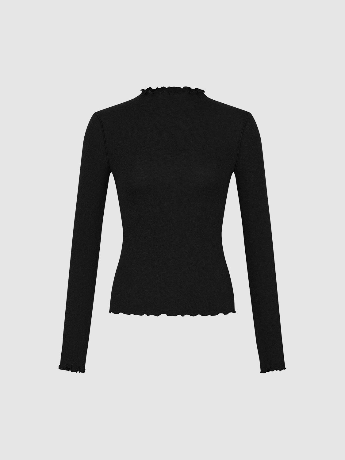 Frill Trim Skinny T-Shirt