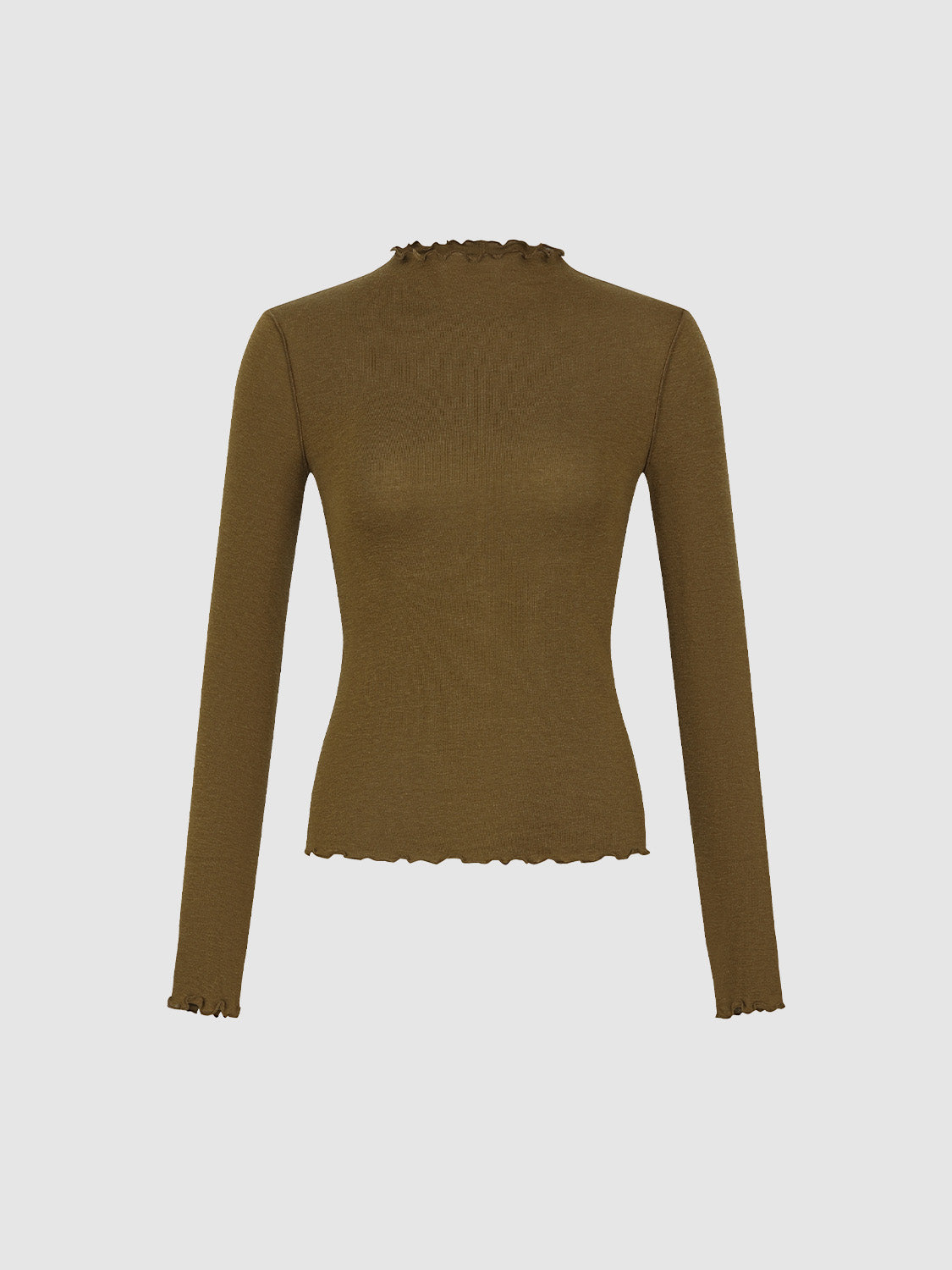 Frill Trim Skinny T-Shirt