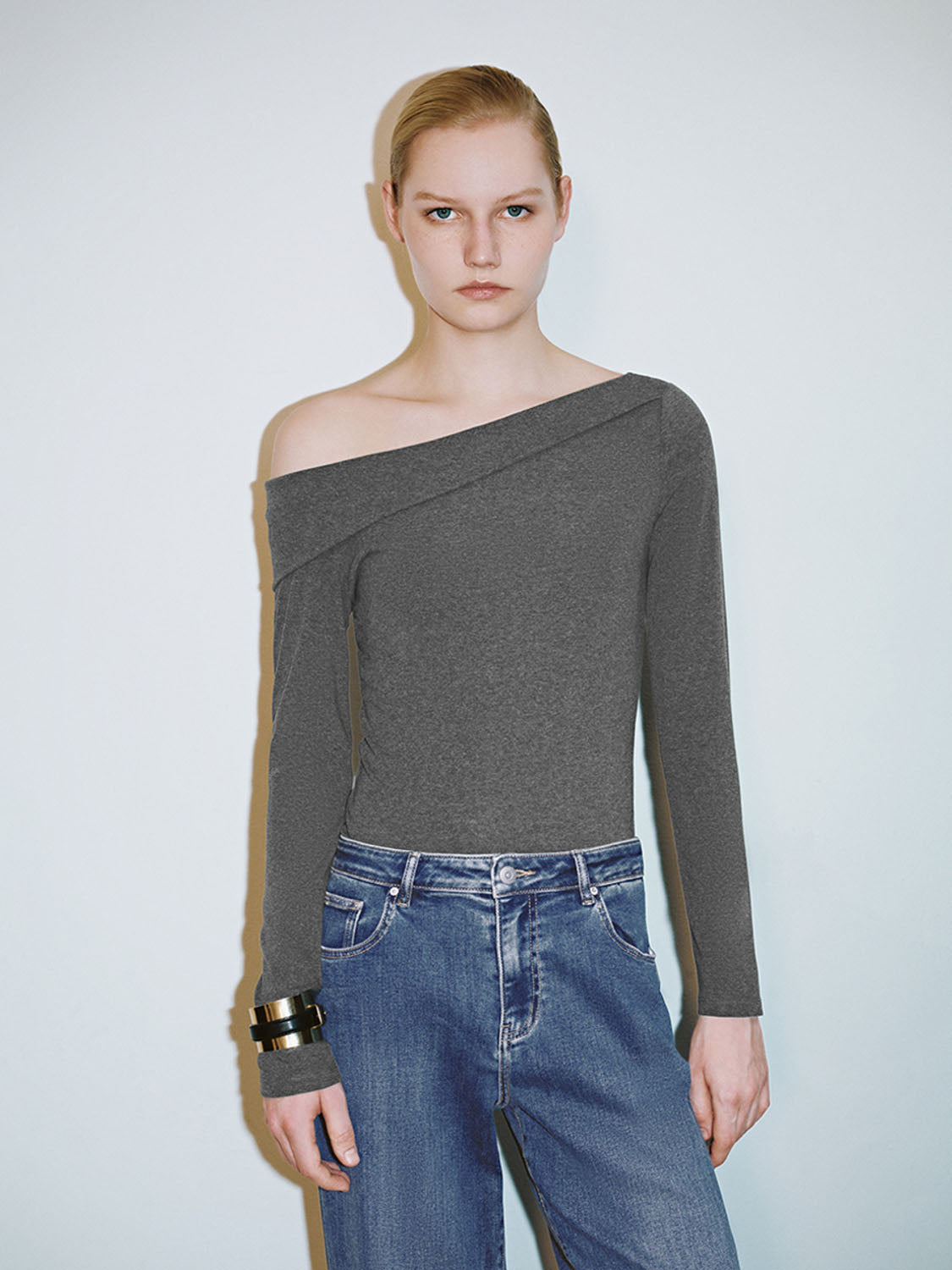 One Shoulder Skinny T-Shirts