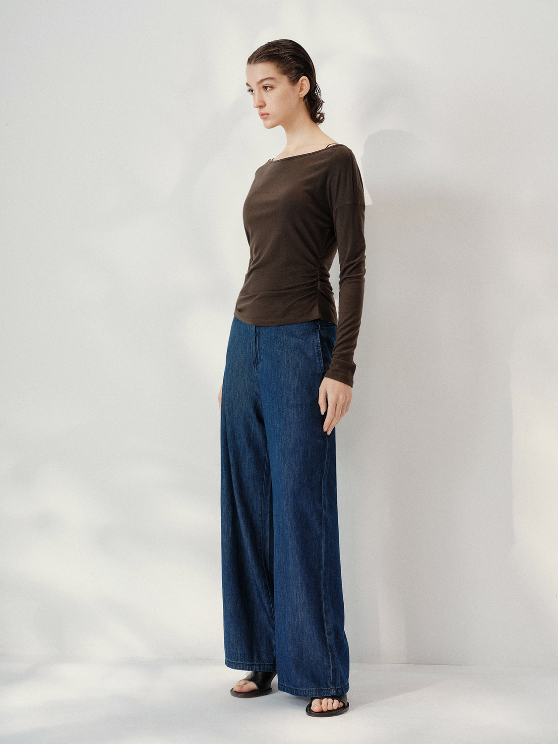 One Shoulder Long Sleeve T-Shirts