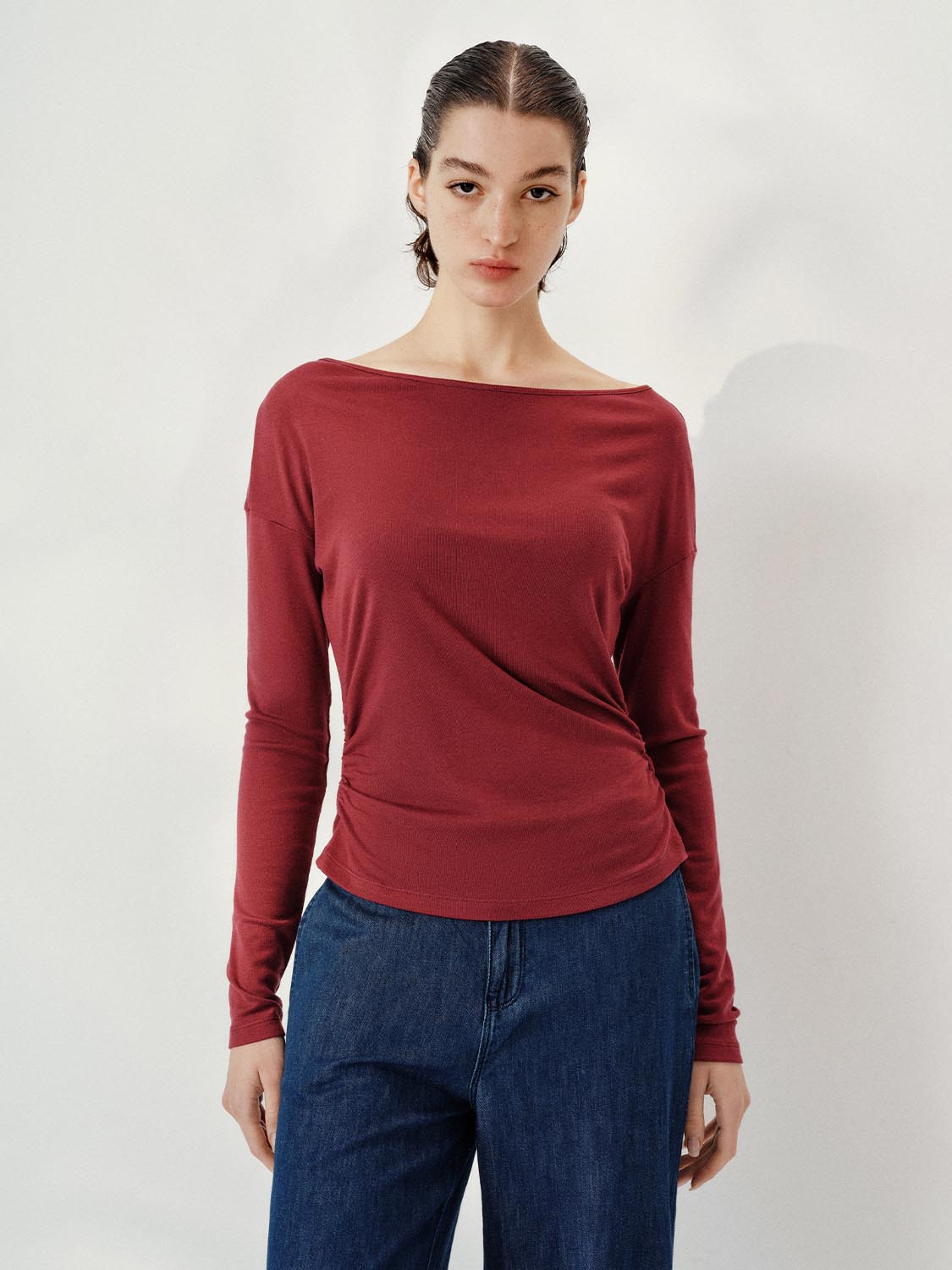 One Shoulder Long Sleeve T-Shirts
