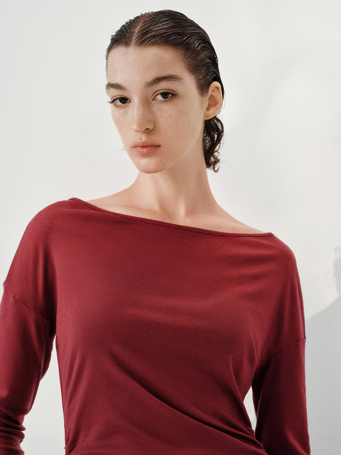One Shoulder Long Sleeve T-Shirts