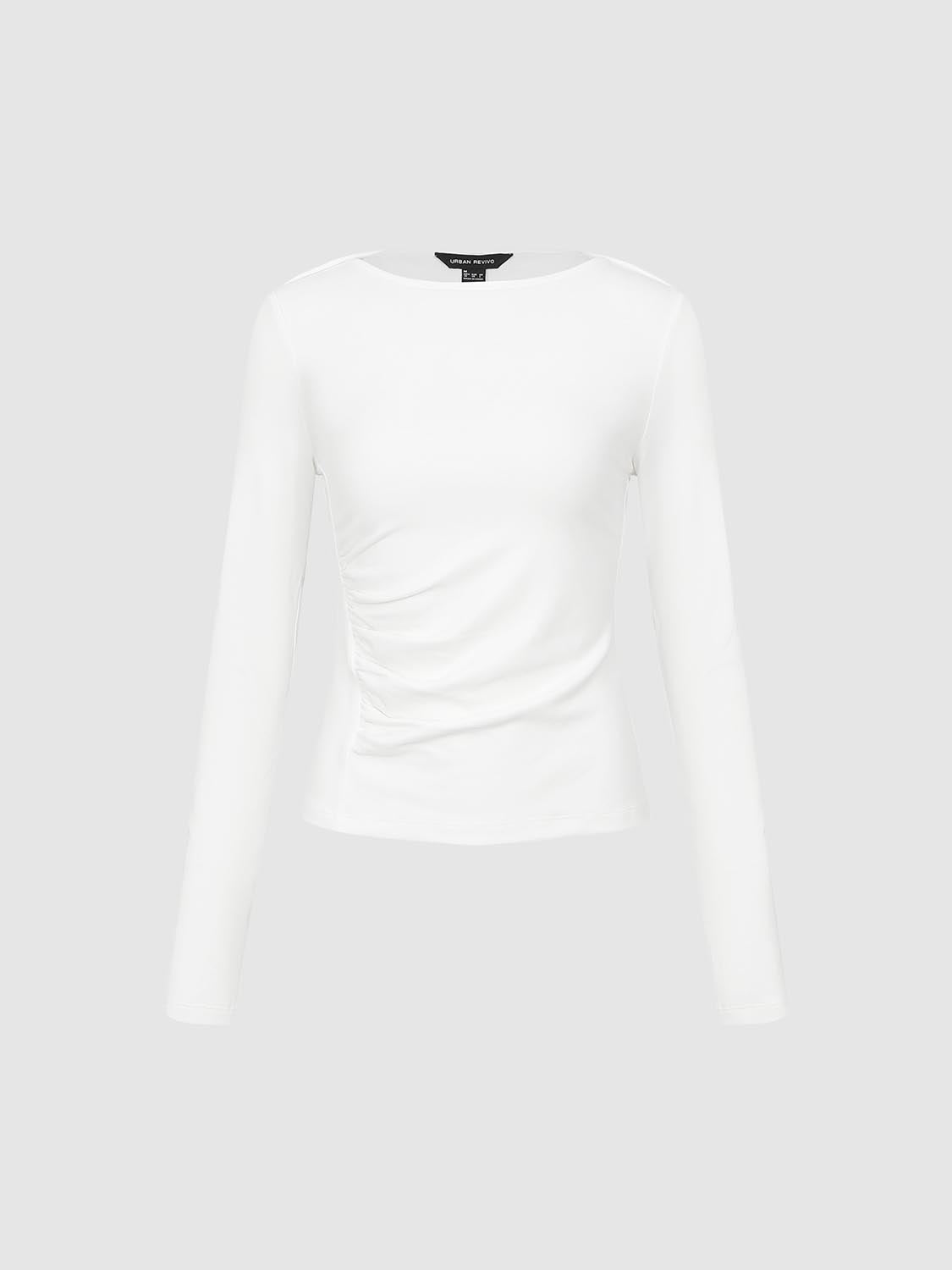 Ruched Long Flare Sleeve T-Shirts
