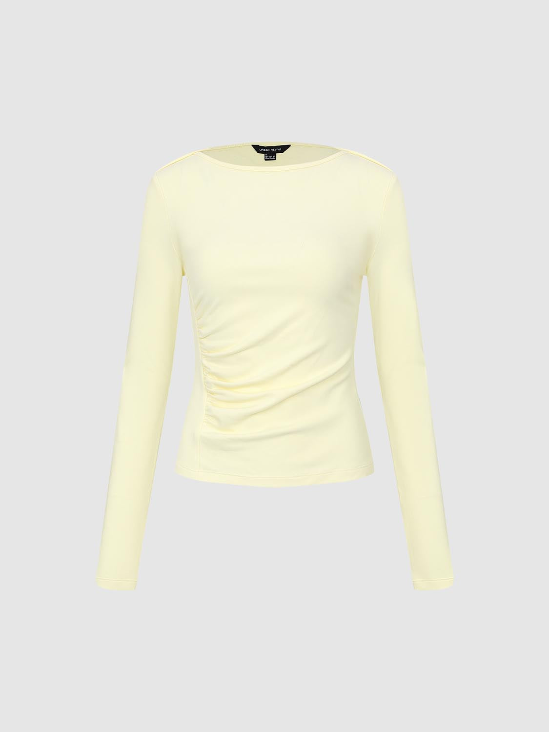Ruched Long Flare Sleeve T-Shirts