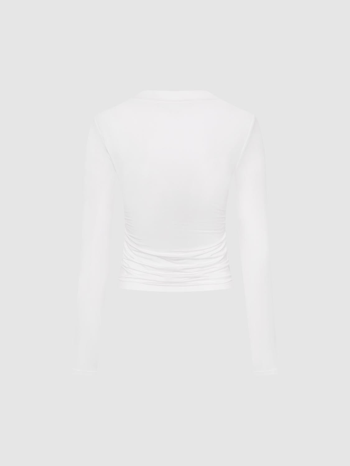 Skinny Ruched Long Sleeve T-Shirts