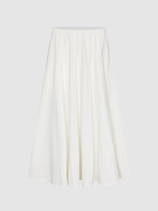 Pleated A-Line Midi Skirts