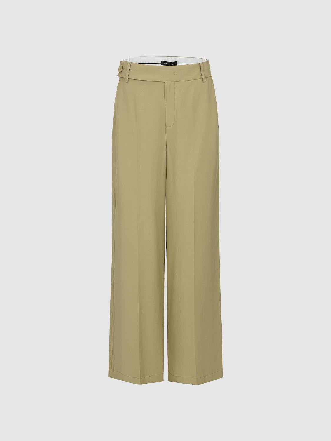 Pleated Straight Leg Pants