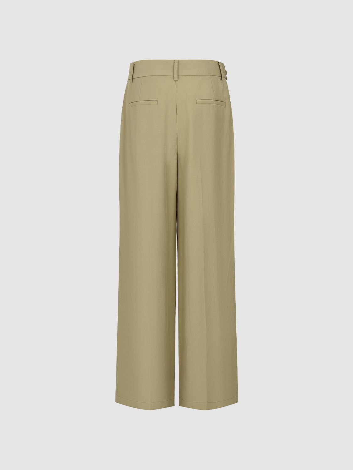 Pleated Straight Leg Pants
