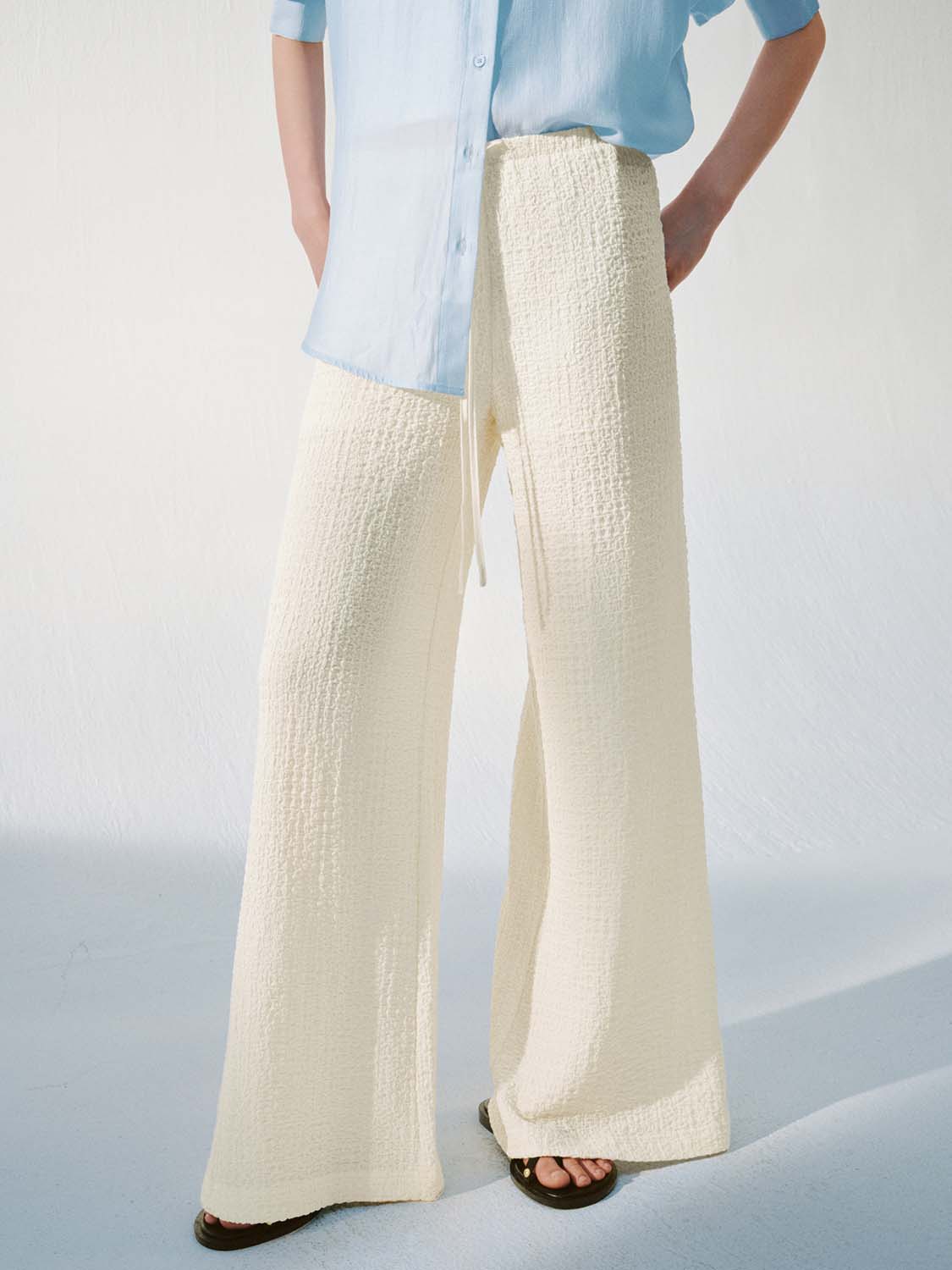 Drawstring Pull On Wide Leg Pants – URBAN REVIVO Thailand