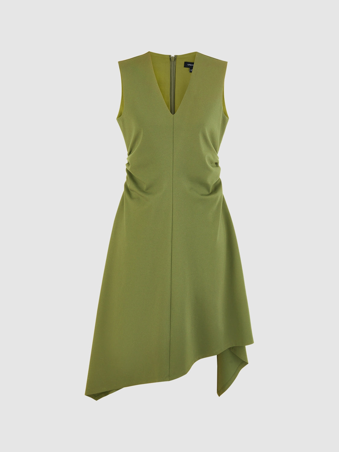 Ruched Sleeveless A-Line Dresses