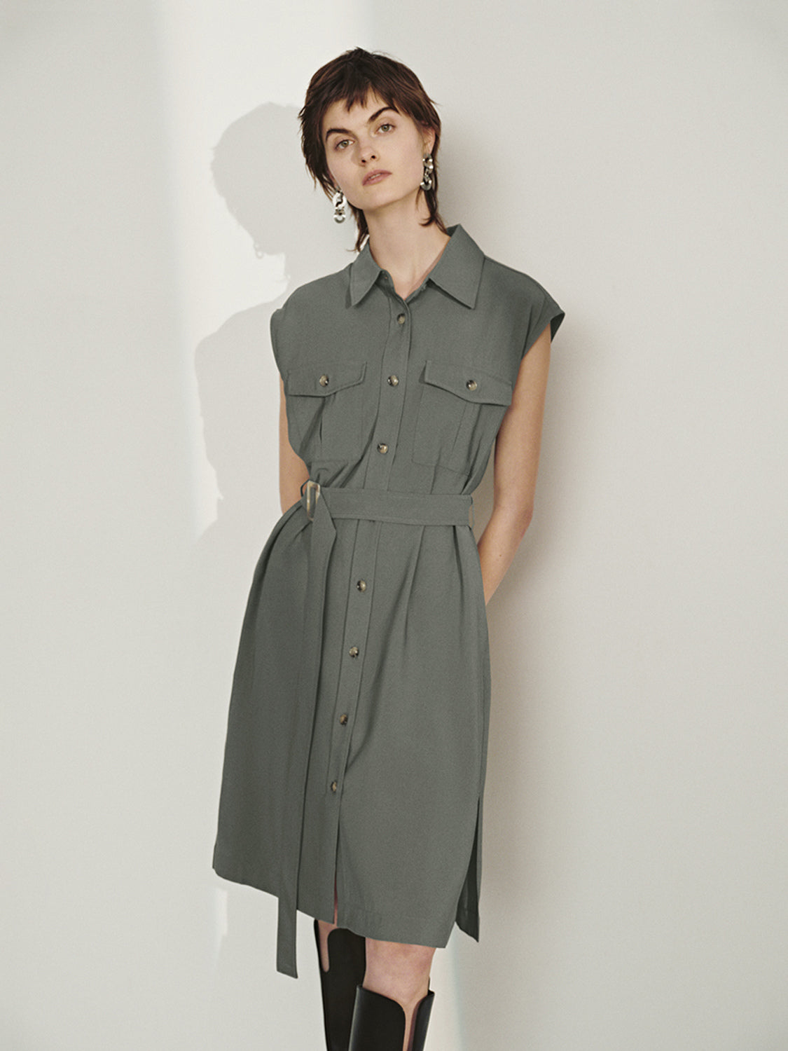 Belted Straight Dresses