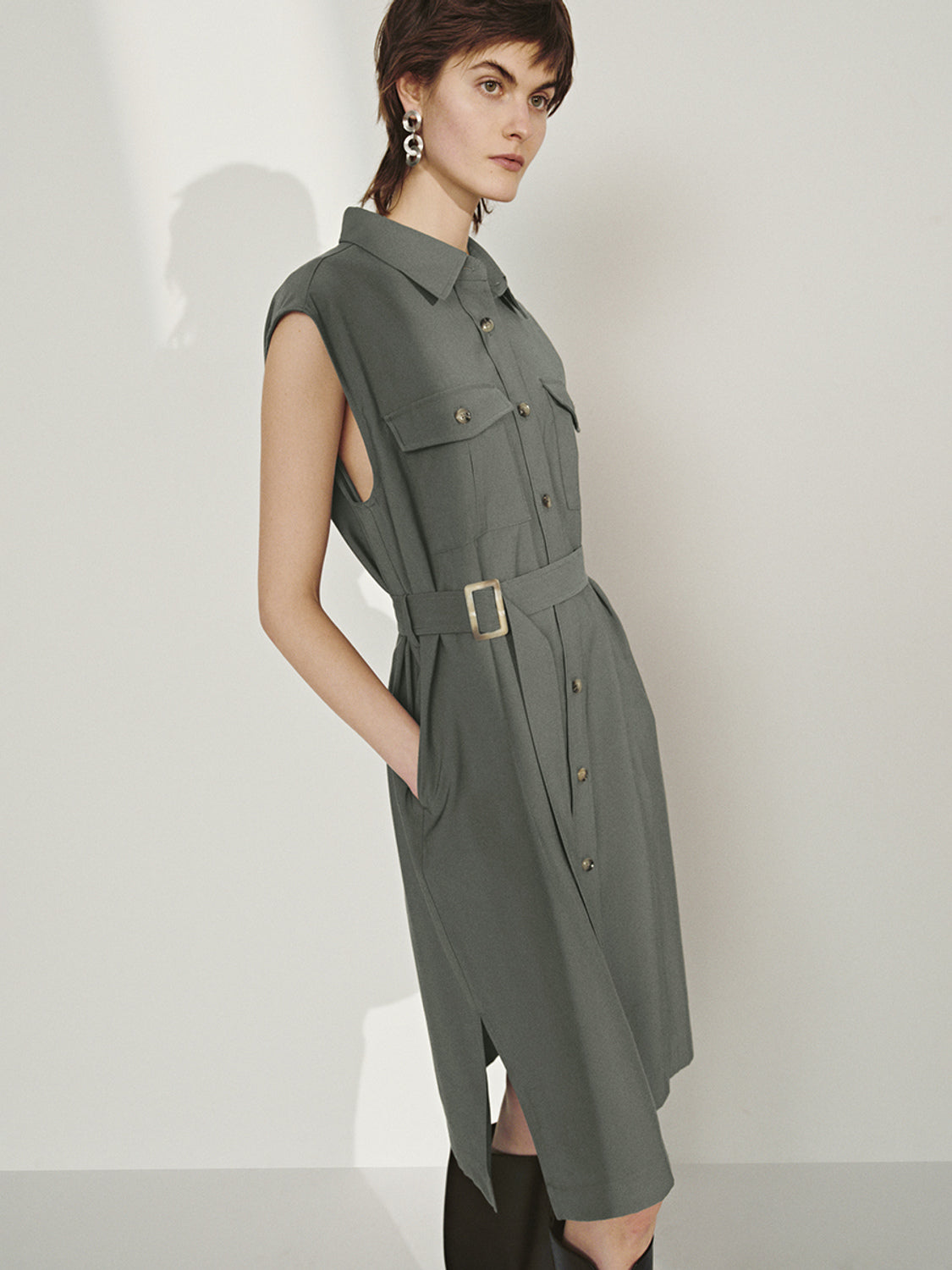 Belted Straight Dresses