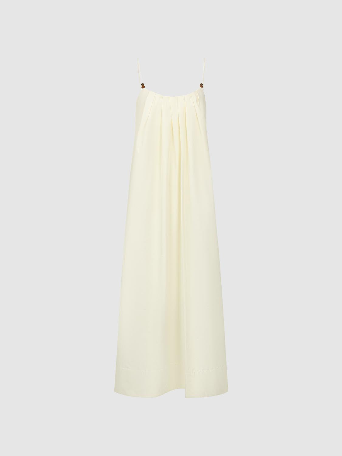 Pleated Sleeveless Straight Maxi Dresses