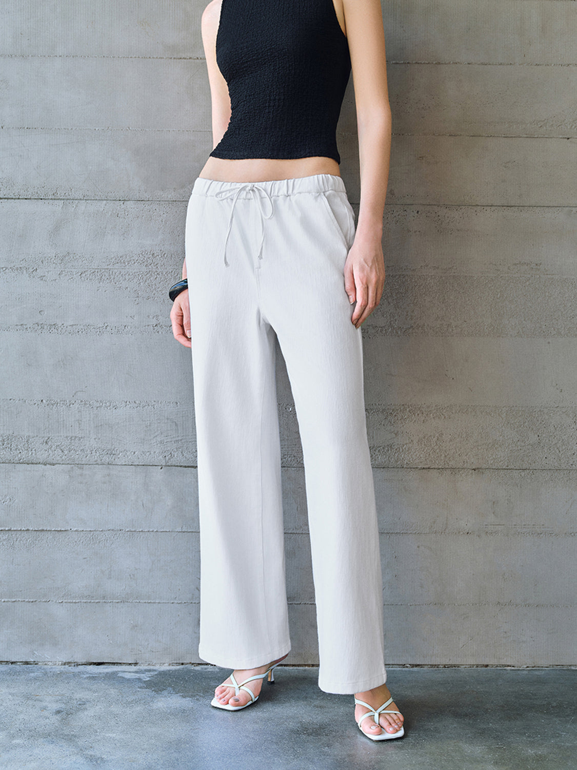 Drawstring Waist Jeans
