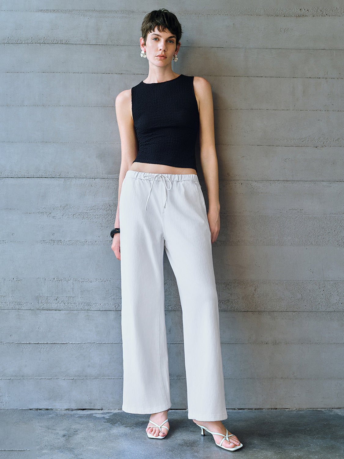 Drawstring Waist Jeans