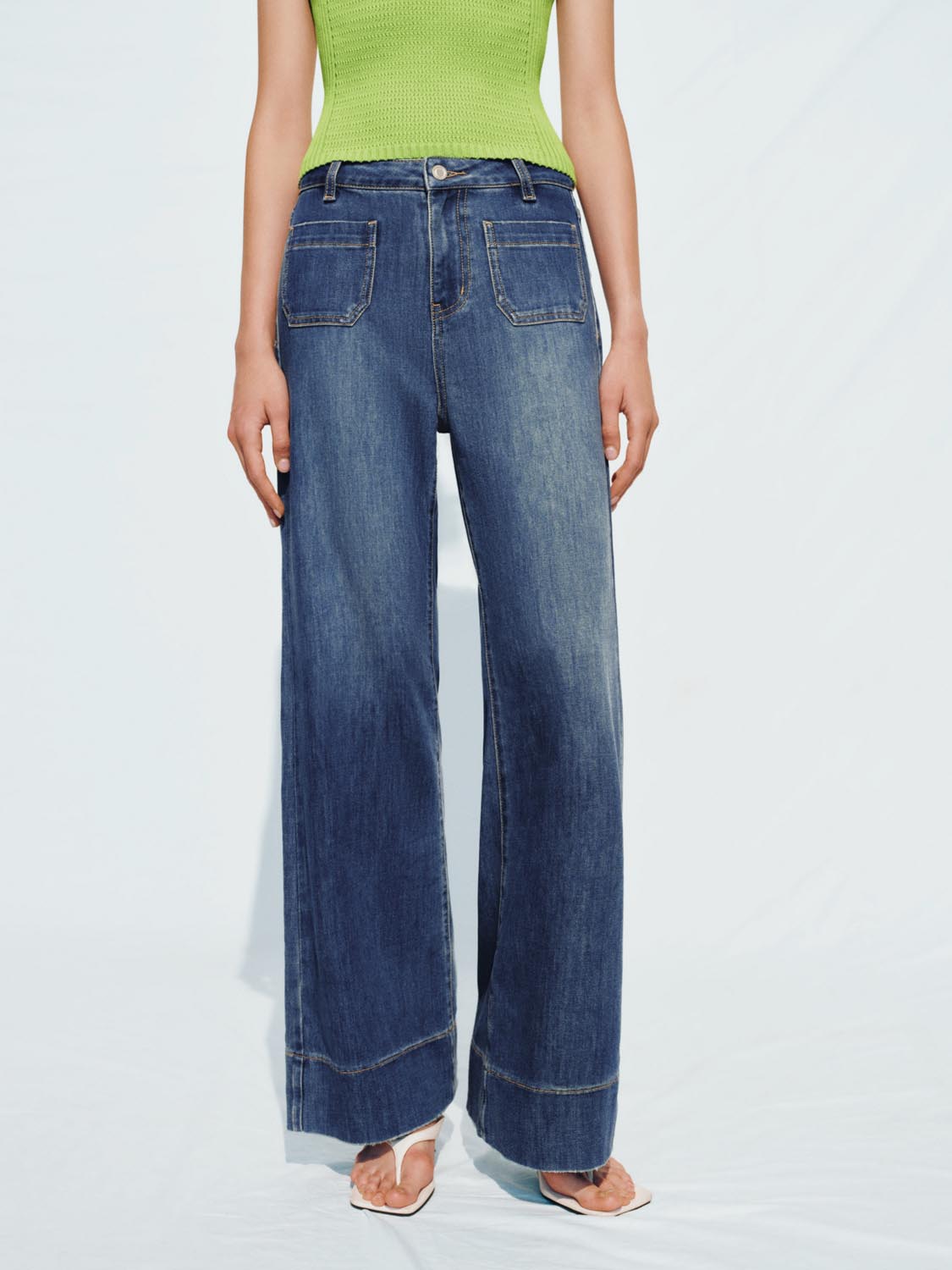 Flared Denim Jeans