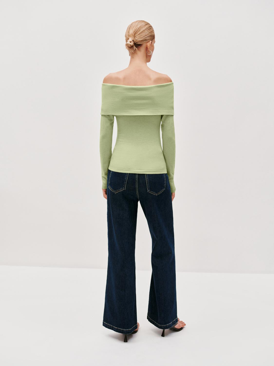 Seamed Wide Leg Jeans