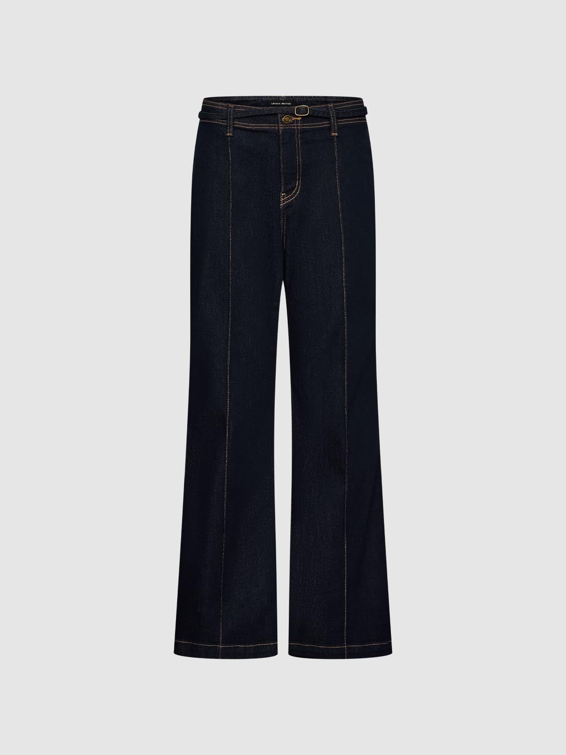 Seamed Wide Leg Jeans