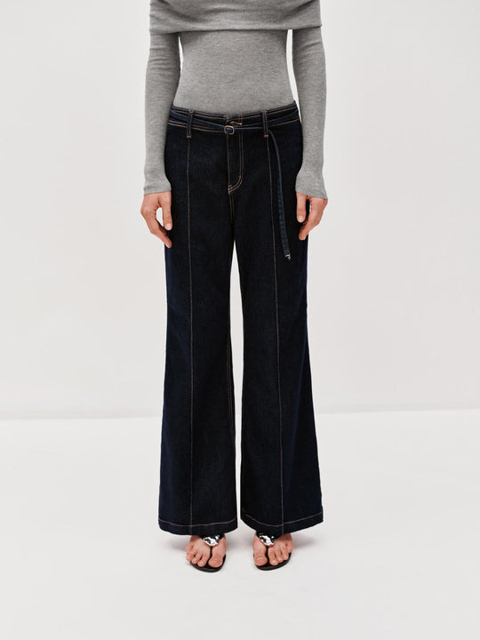 Seamed Wide Leg Jeans