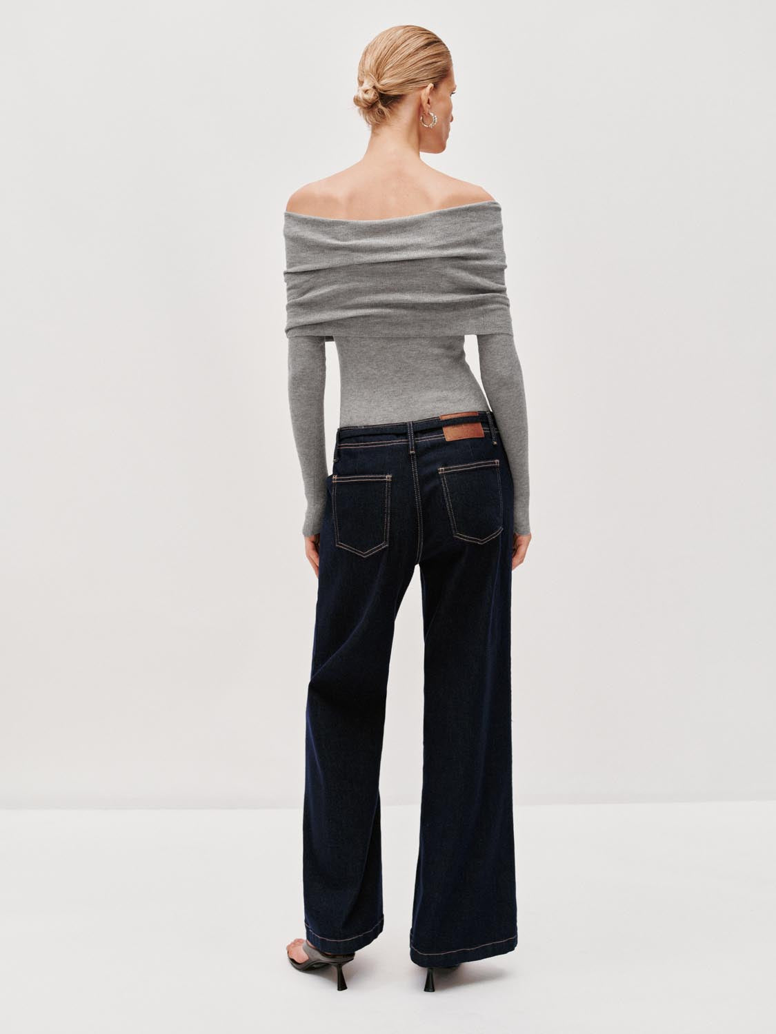 Seamed Wide Leg Jeans