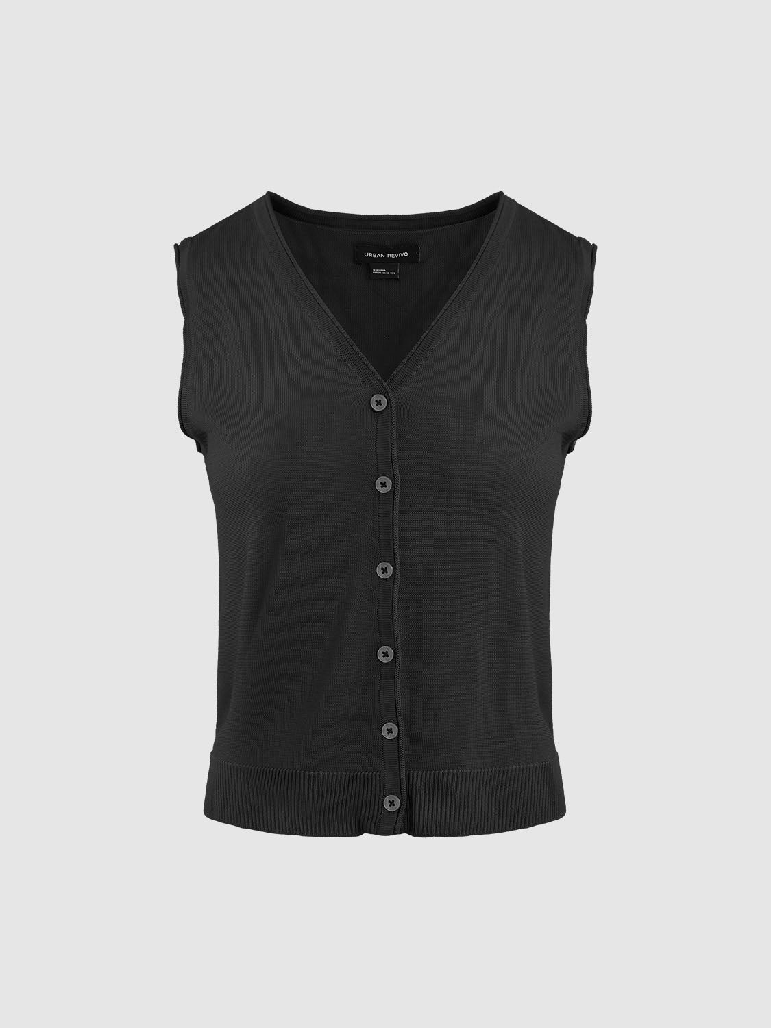 Sleeveless Knitted Cardigans