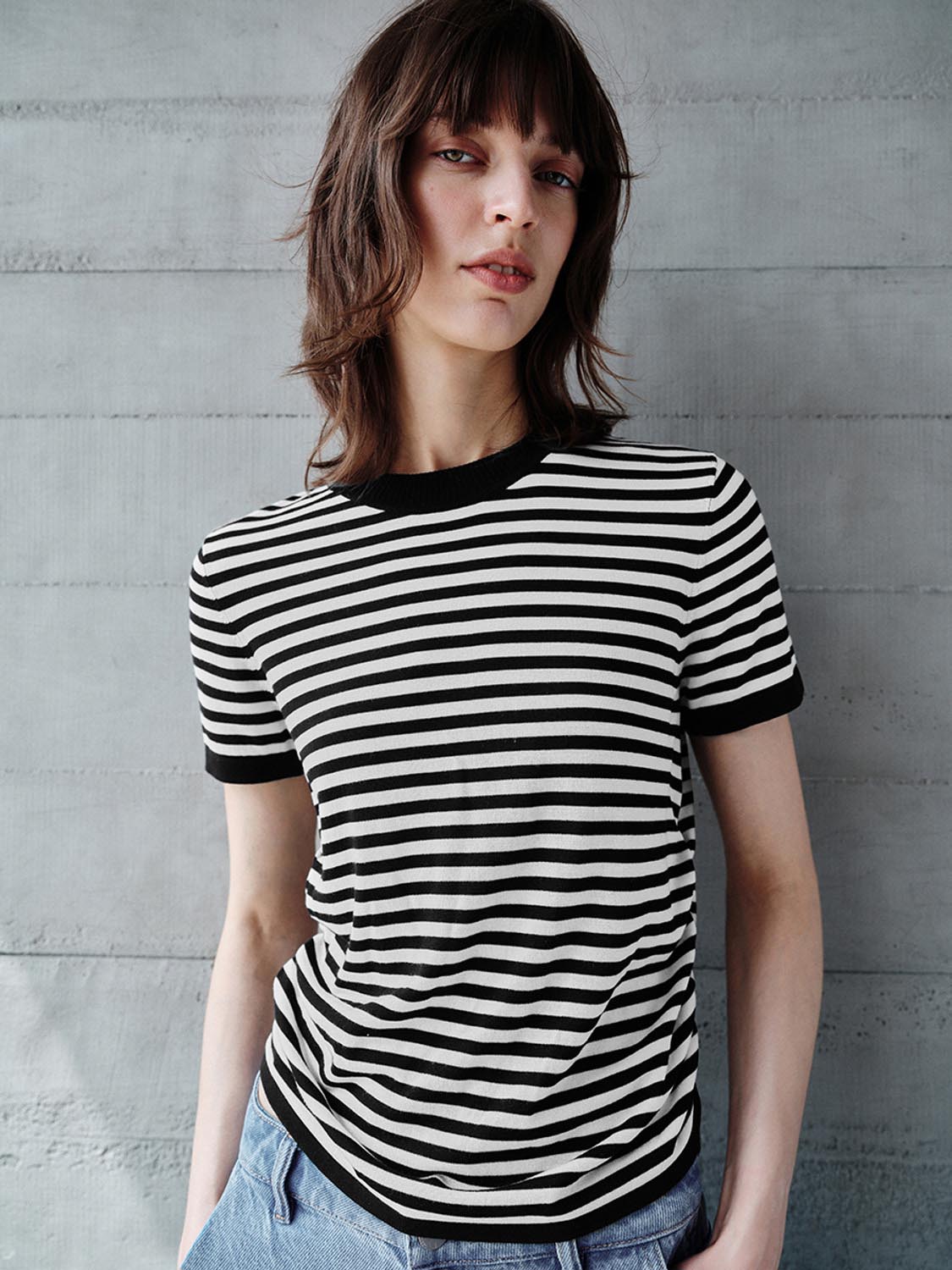 Striped Knitted T-Shirts