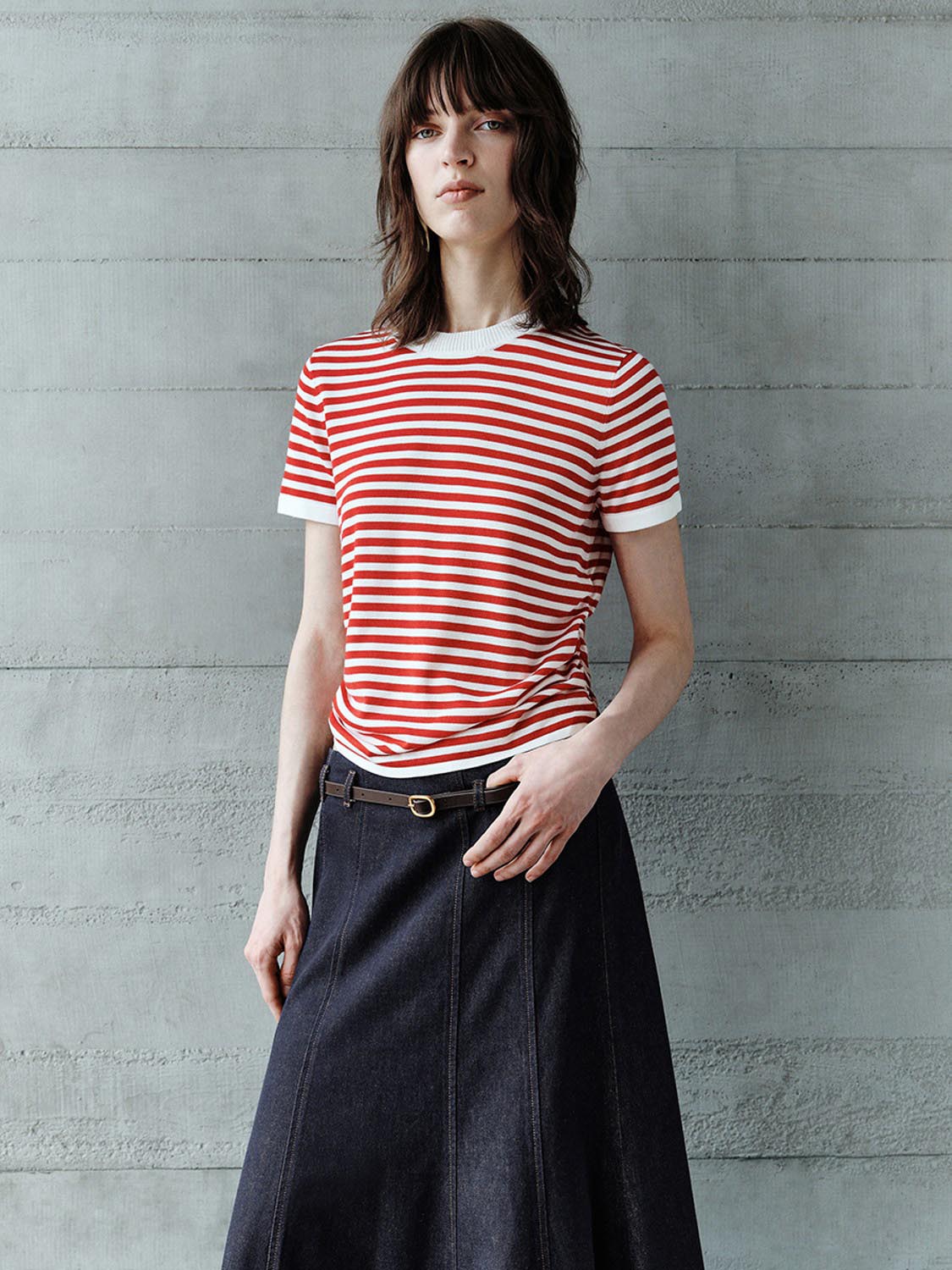 Striped Knitted T-Shirts