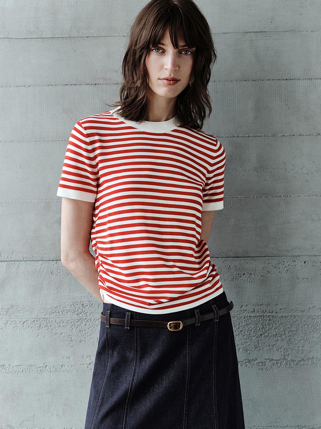 Striped Knitted T-Shirts