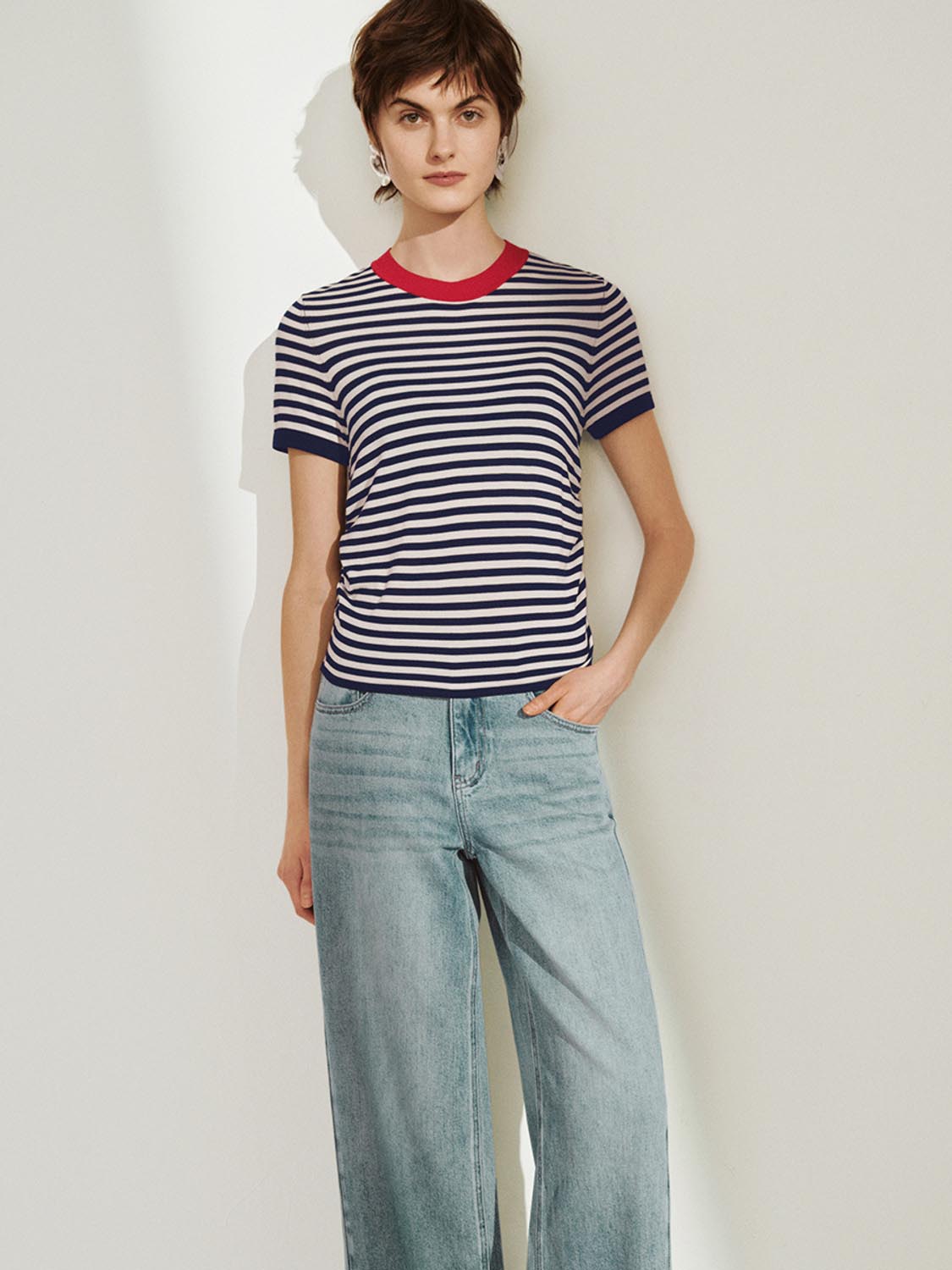 Striped Knitted T-Shirts