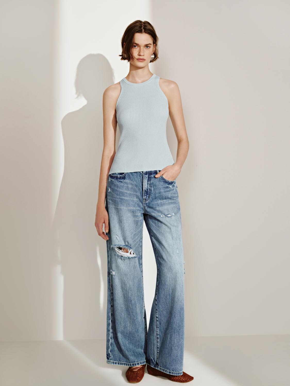 Knitted Sleeveless T-Shirts