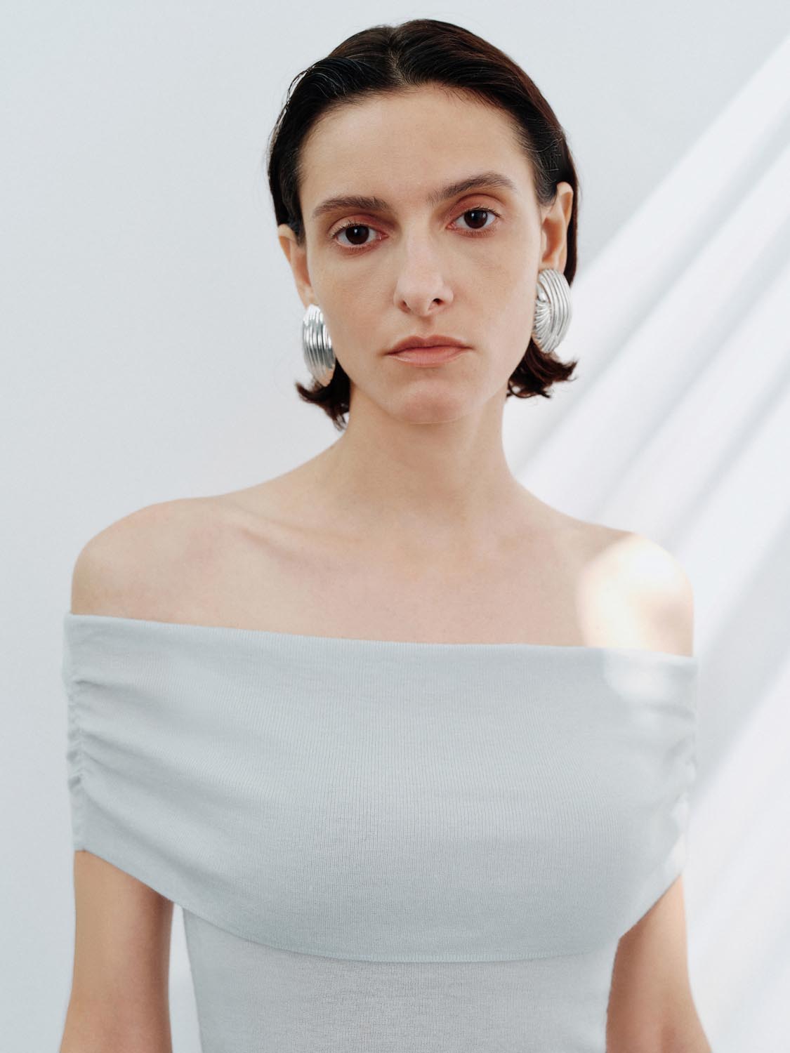 Off Shoulder Knitted T-Shirts