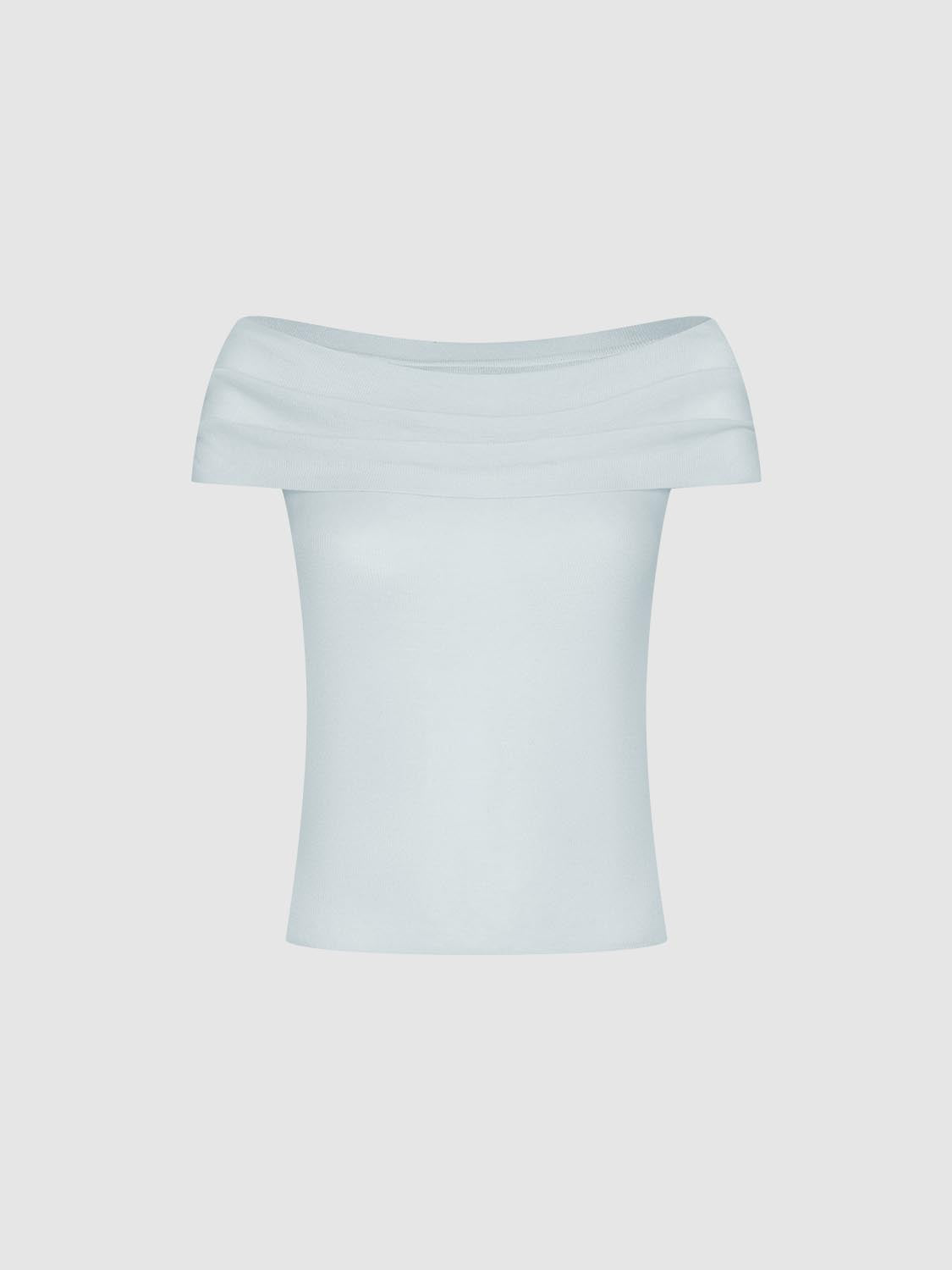 Off Shoulder Knitted T-Shirts