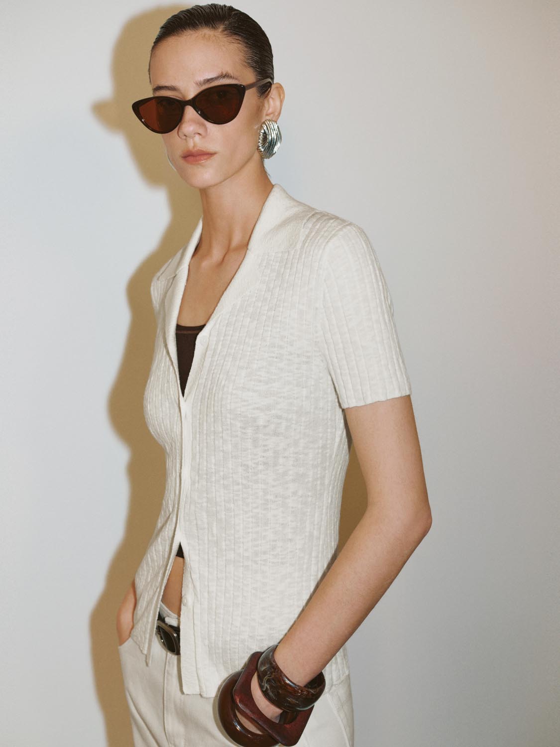 Lapel Knitted Cardigans