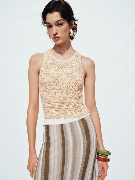 Knitted Sleeveless T-Shirts