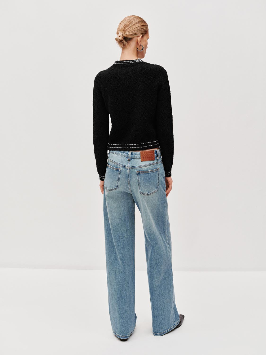 Button Up Crew Neck Knitted Cardigans