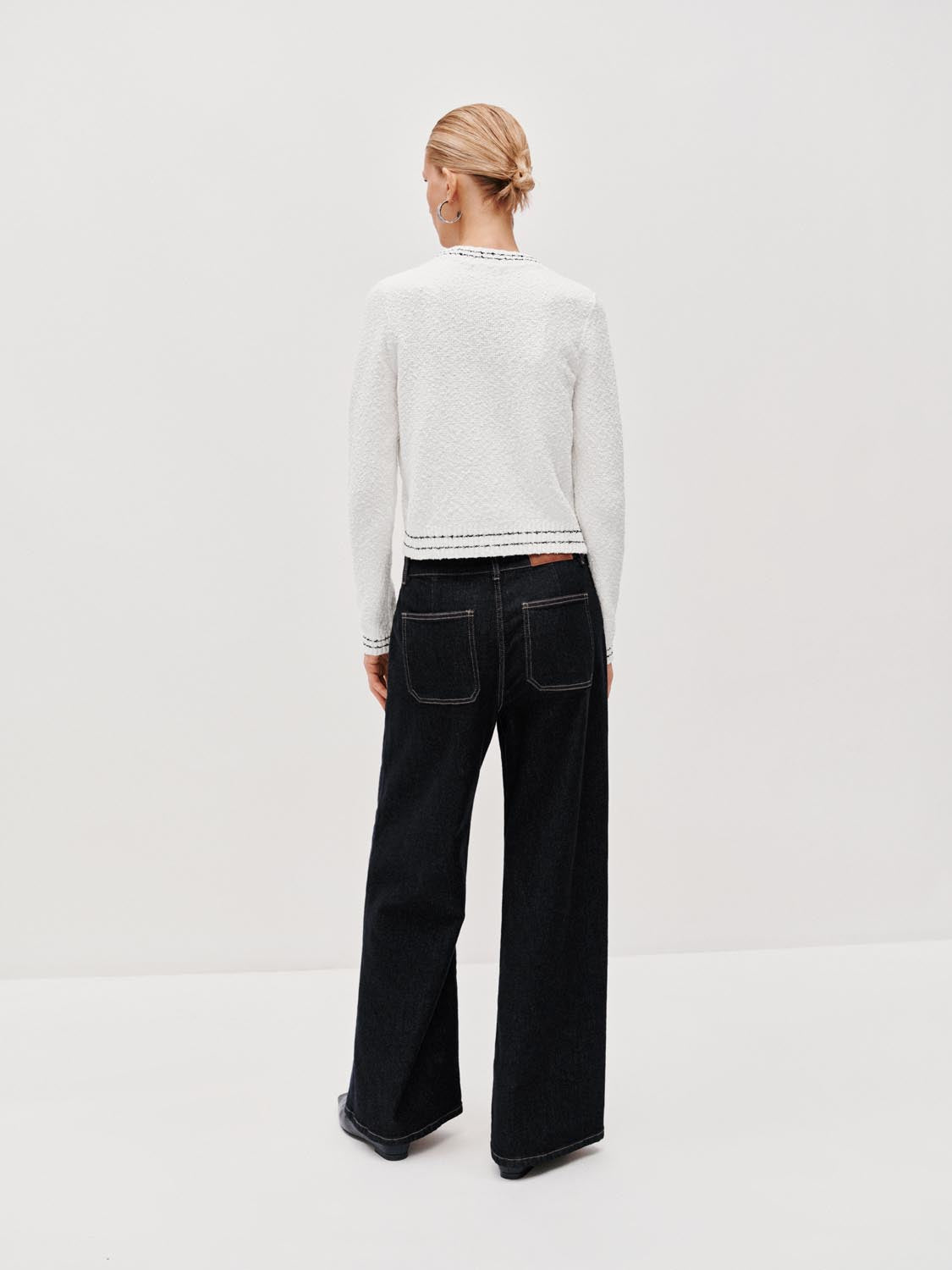 Button Up Crew Neck Knitted Cardigans