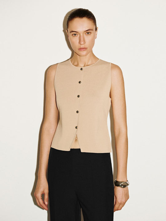 Sleeveless Knitted Cardigans