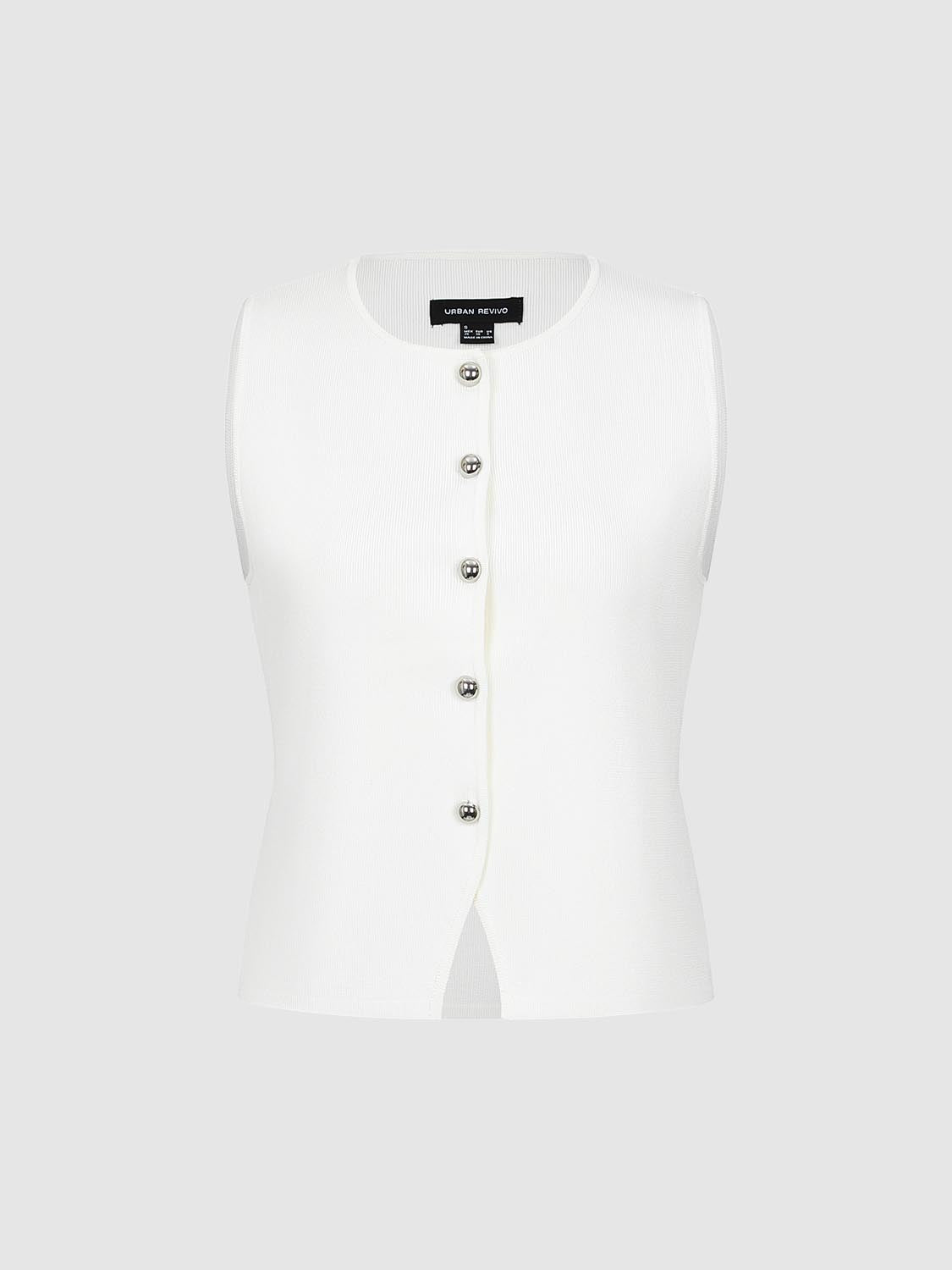 Sleeveless Knitted Cardigans