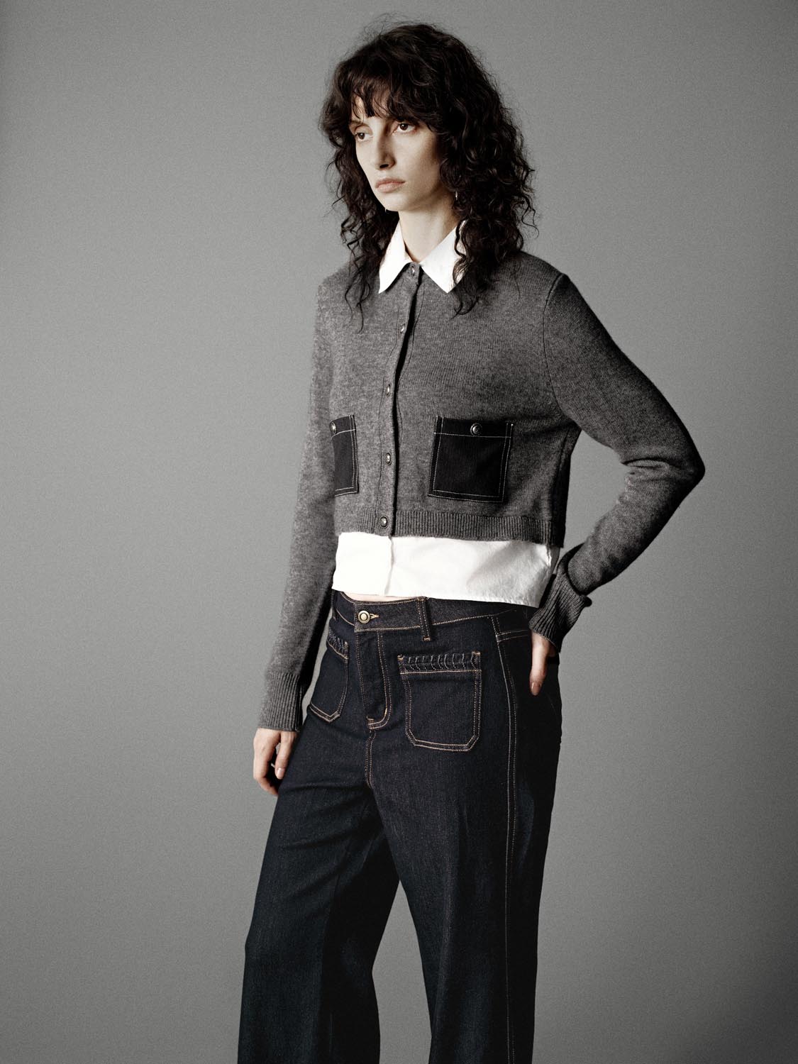 Collared 2 In 1 Knitted Cardigans