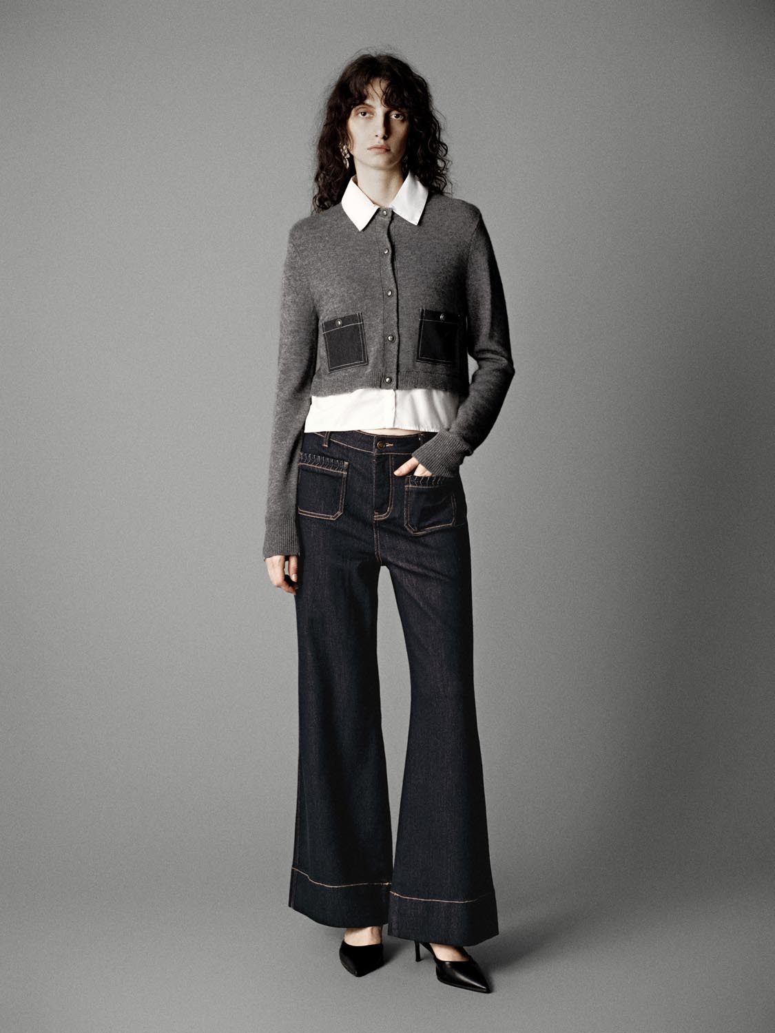 Collared 2 In 1 Knitted Cardigans