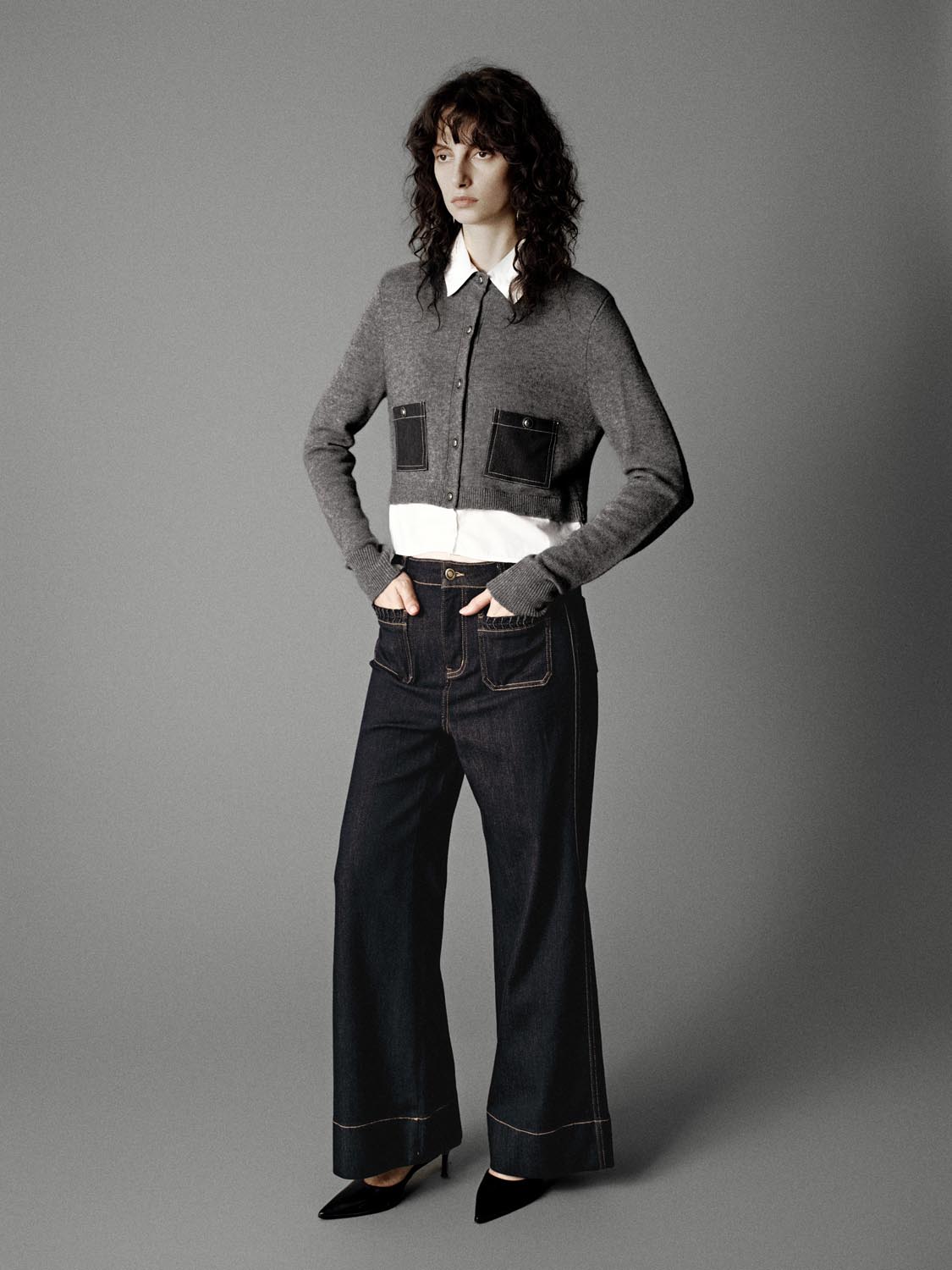 Collared 2 In 1 Knitted Cardigans